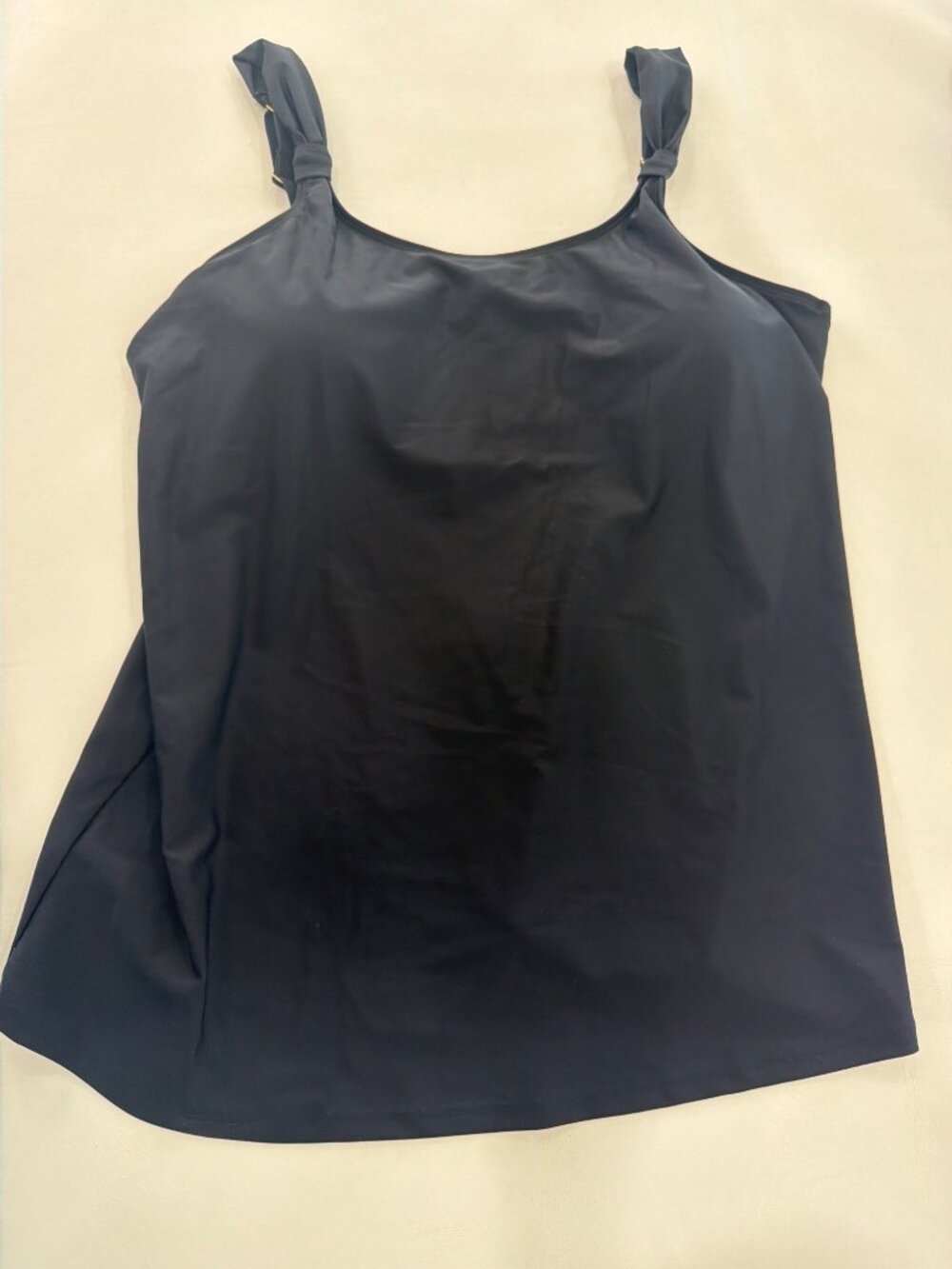 Ocean Blues Tankini Top XXL Black Adjustable Straps Swimwear New - Picture 4 of 6